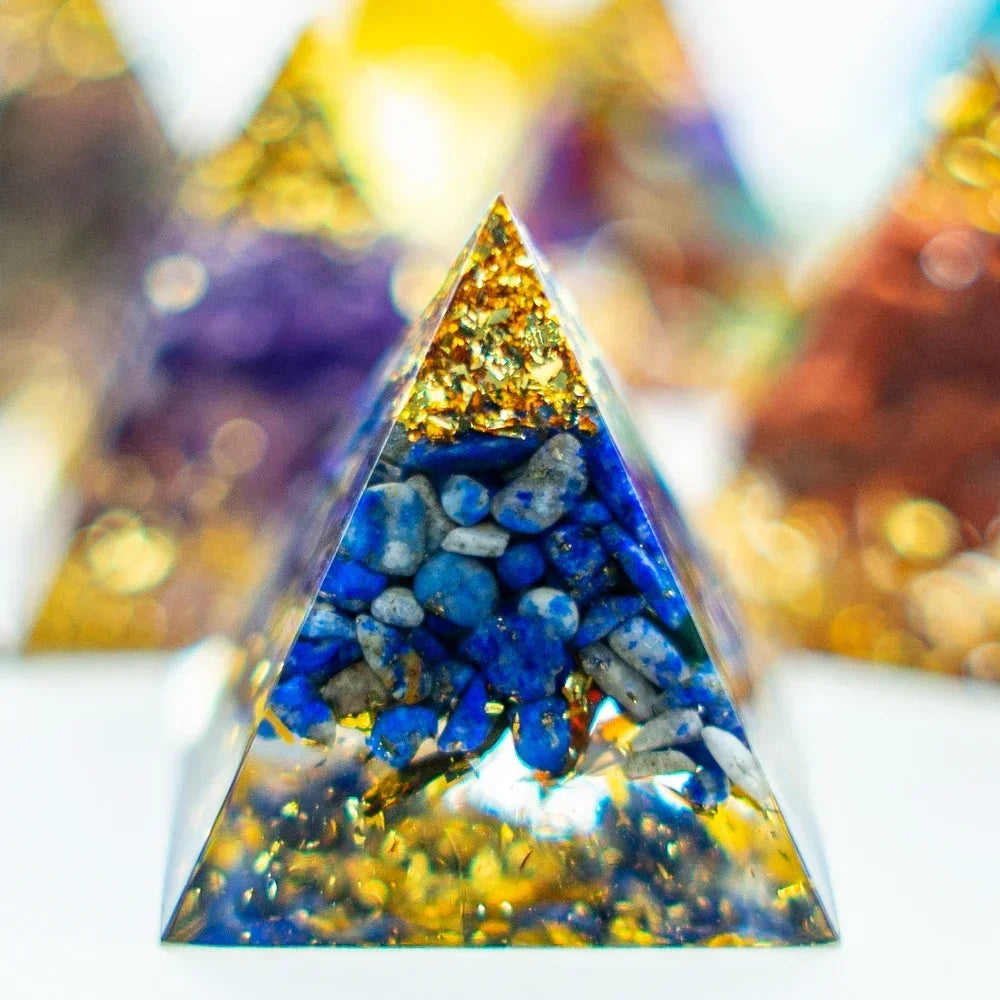 1.18in Natural Crystal Pyramid Energy Generator Quartz Amethyst Reiki Healing Crystal Chakra Pyramid Meditation Tool Home Decor