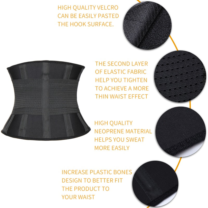 Fitness Belt Xtreme Power Thermo Body Shaper Waist Trainer Trimmer Corset Waist Belt Cincher Wrap Workout Shapewear Slimming