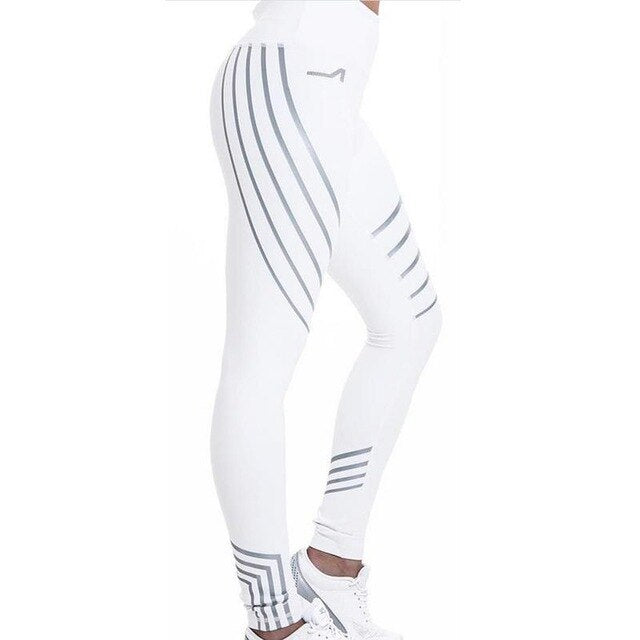 Yoga Pants Glitter Laser Printing