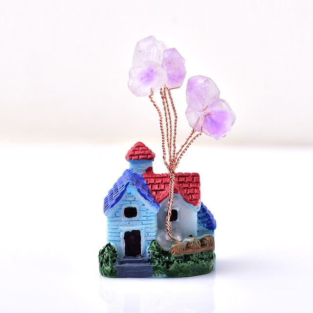 1PC Natural Amethyst Tree Crystal Quartz Mineral Ornaments Tree of Life Home Decoration Lucky tree Healing