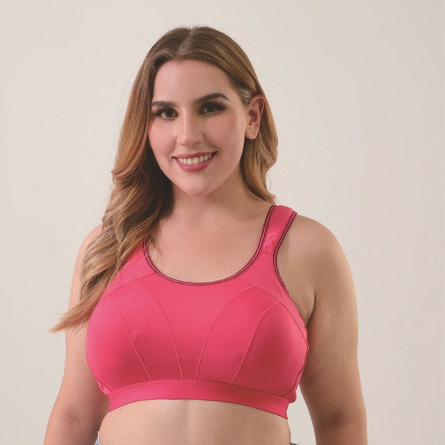 Plus Size Wireless Wide Shoulder Strap No Steel Ring Quick-drying Shockproof Yoga Fitness Vest Bra