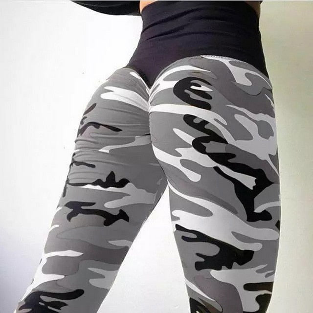 High Waist Slim Yoga Pants Camouflage