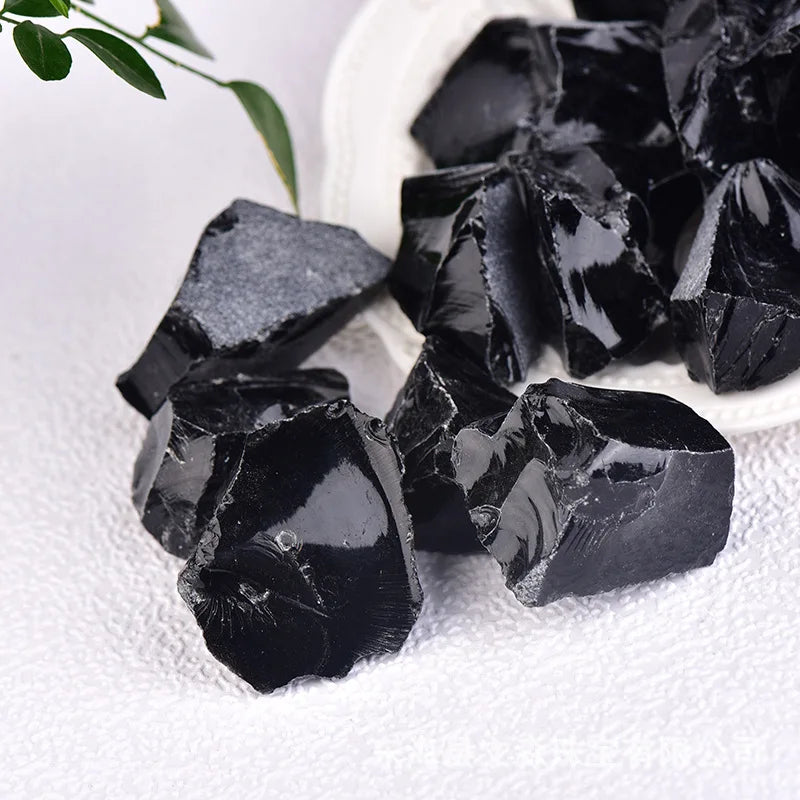 1PC Natural Raw Black Obsidian Quartz Stones Rough Rock Crystals Metaphysical Reiki Healing Size Energy Healing Stone