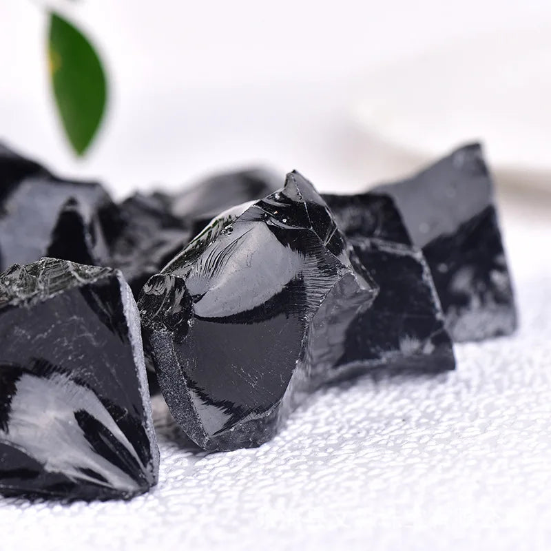 1PC Natural Raw Black Obsidian Quartz Stones Rough Rock Crystals Metaphysical Reiki Healing Size Energy Healing Stone