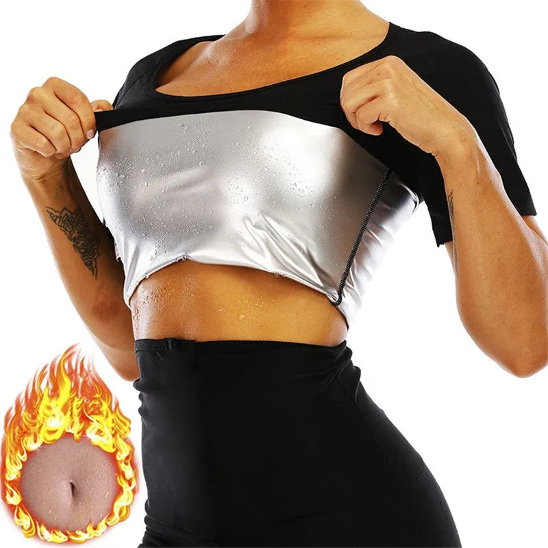 Aiithuug Sauna Sweating Suits Weight Loss Corsets Slimming Body Shaper Shirts Fat Burn Corset Hot Thermal Shapers Polymer Sweat