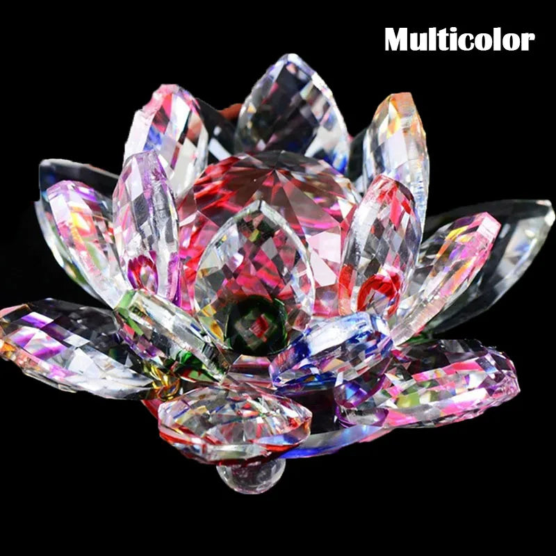 6mm Quartz Crystals Lotus Flower Crafts Glass Fengshui Ornaments Healing Crystals Home Party Wiccan Decor Yoga Gifts Souvenir