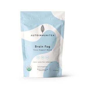 Brain Fog Tea for Herbal Focus & Memory, AIP Autoimmune Protocol Diet Compliant Foods, Whole 30, Paleo Friendly - Nootropics Support Herbs Gingko Biloba, Peppermint, Gotu Kola