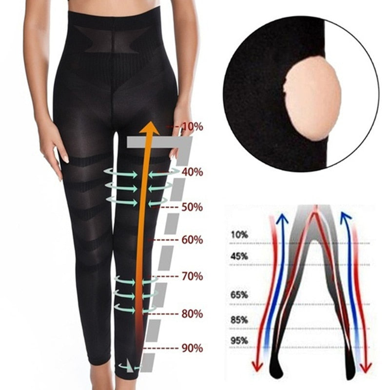 Anti Cellulite Compression Leggings Leg Shapewear Body Shaper Women Slimming Sheath Thigh Sculpting Slimmer Waist Trainer Pants