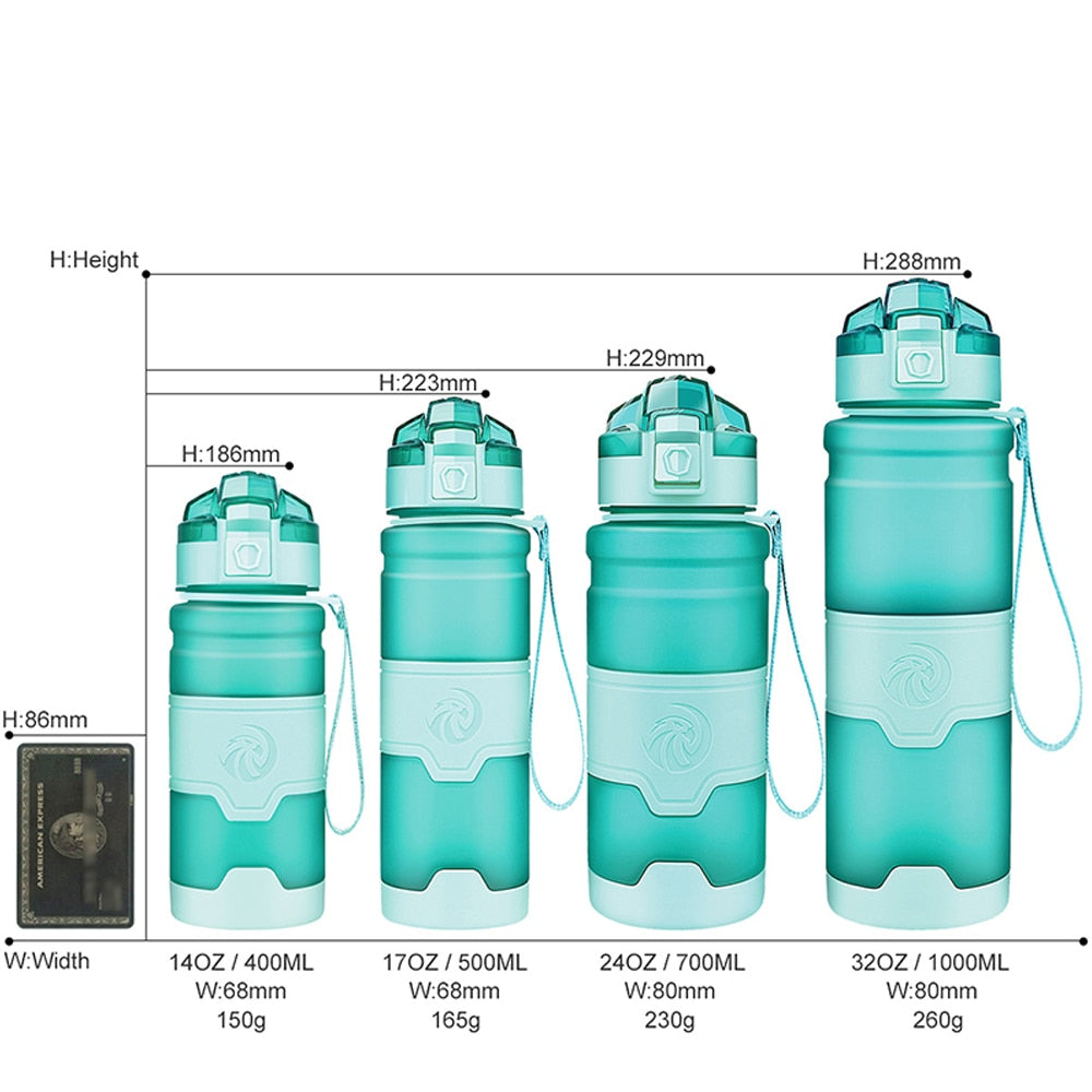 ZORRI Water Bottle Sport BPA Free Portable Gym Anti-fall Leak-proof Drinkware Outdoor Travel Camping Hiking Tritan Drink Bottle