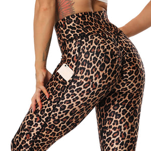 Fashion Snake Print Yoga Pants Elastic animal skin sports leggings Leopard Print Fitness Women pants High Waist gym sportswear
