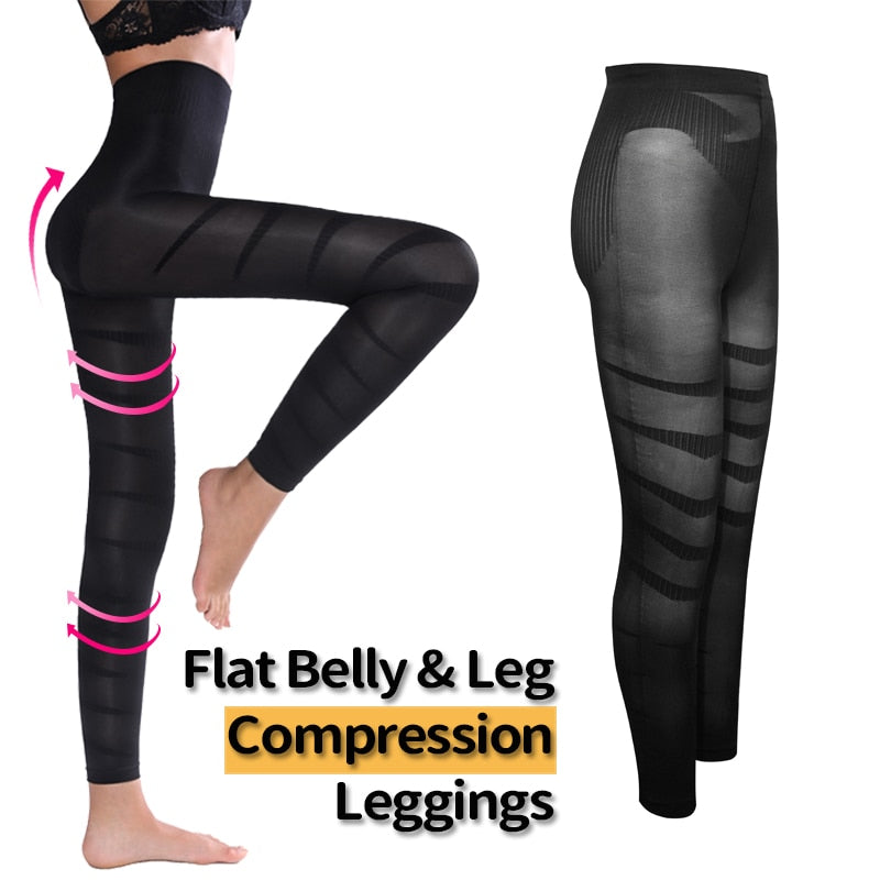 Anti Cellulite Compression Leggings Leg Shapewear Body Shaper Women Slimming Sheath Thigh Sculpting Slimmer Waist Trainer Pants