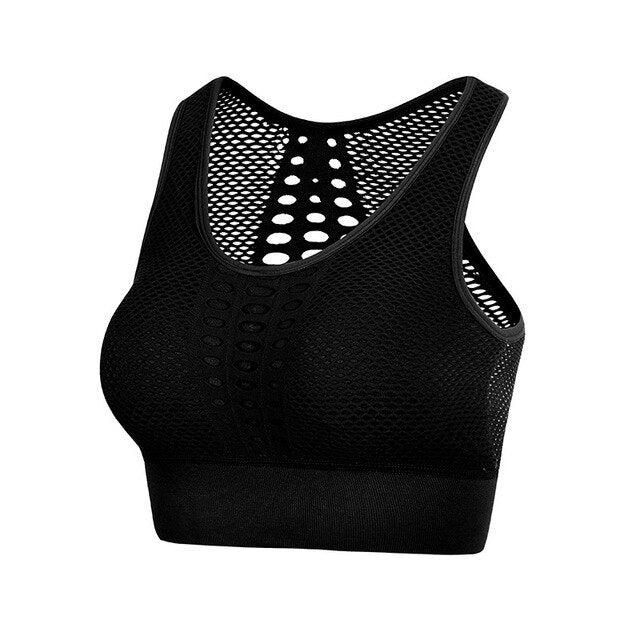 Racerback Sexy Sports Bras - High Impact Workout Gym Shockproof