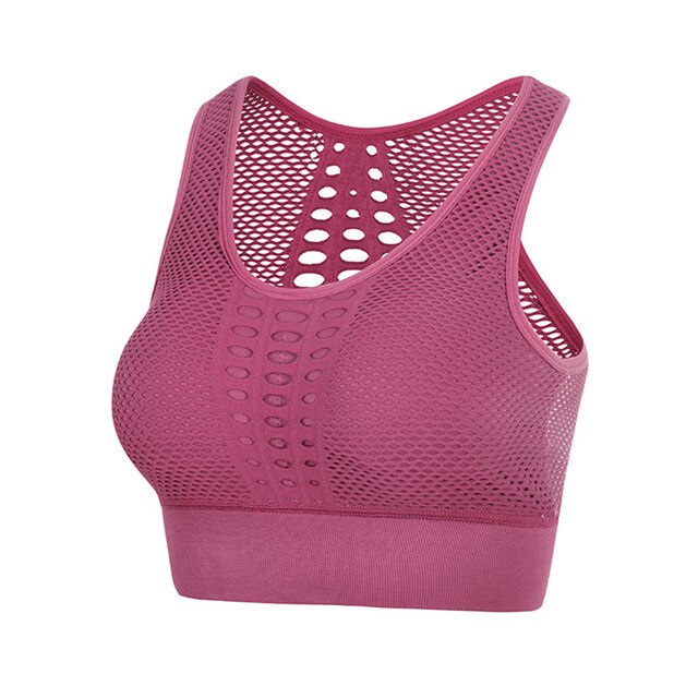 Racerback Sexy Sports Bras - High Impact Workout Gym Shockproof