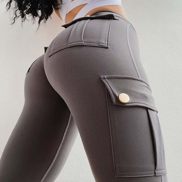 SALSPOR Cargo Slim Fit Pocket Yoga Pants
