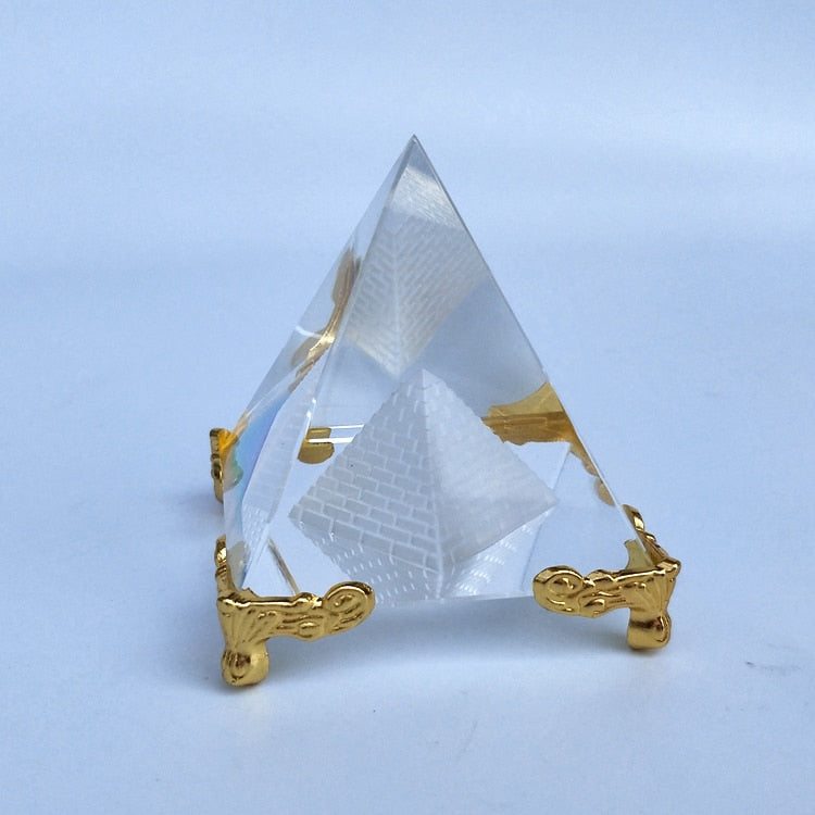 Energy Healing Egyptian Crystal Clear Pyramid