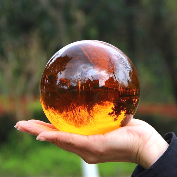 30mm-100mm Amber Crystal Ball Asian Rare Obsidian Sphere Crystal Ball Healing Stone