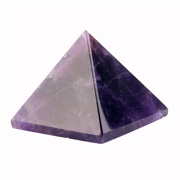 Pyramid Black Obsidian Fluorite pink quartz Natural Stone Carved Point Chakra Healing Reiki Crystal Free pouch
