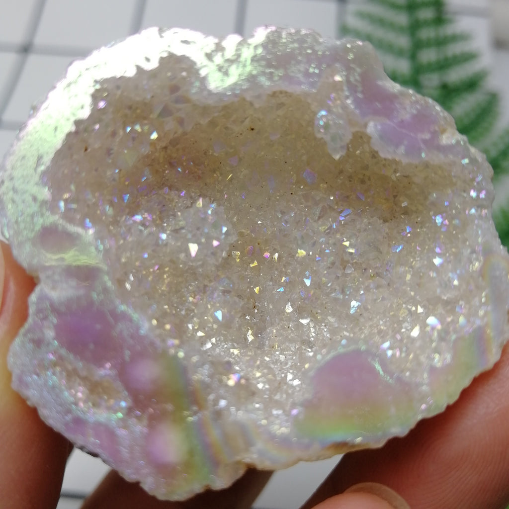 35-45MM Natural agate geode quartz crystal aura crystals stone and crystals Healing quartz
