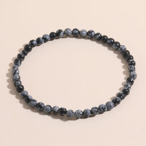 OAIITE 4mm Mini Energy Bracelets Natural Stone Beads Bracelet Yoga Meditation