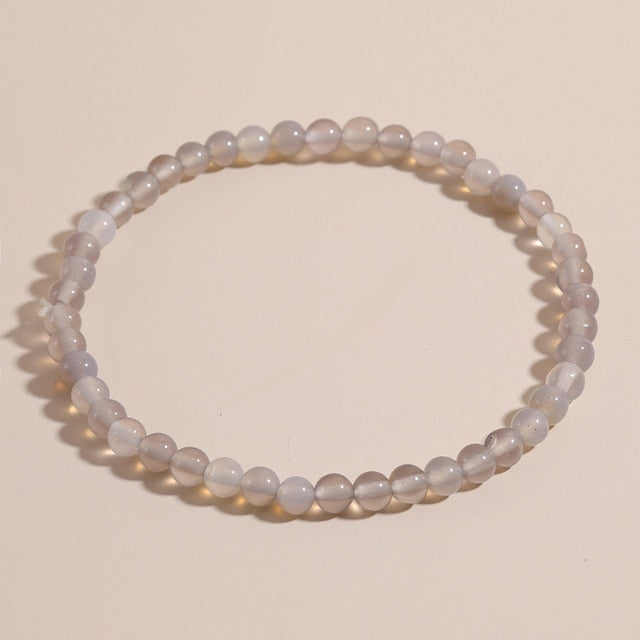 OAIITE 4mm Mini Energy Bracelets Natural Stone Beads Bracelet Yoga Meditation