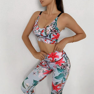 Huanwei Custom Printed Yoga Wear Set
