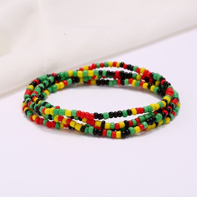 African Summer Rainbow Sets Bead Belly Waist Chains Sexy Bikini Body Chain for Women Waistbeads Body Jewelry Vintage Waistband