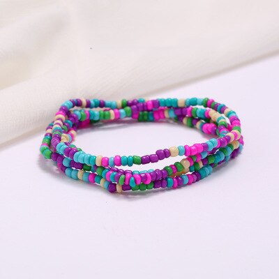 African Summer Rainbow Sets Bead Belly Waist Chains Sexy Bikini Body Chain for Women Waistbeads Body Jewelry Vintage Waistband