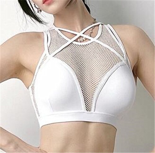 Yoga Set Seamless Gym Pad Mesh Iconic Sports Bra High Waist Scrunch